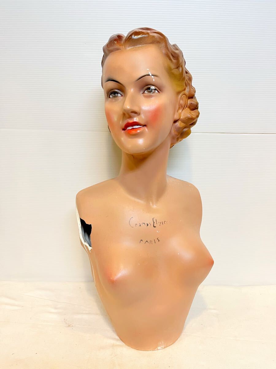 アンティーク フランス製 マネキン人形 石膏 1930's40's50's アンティーク フランス製 マネキン人形 石膏 1930's40's50's
