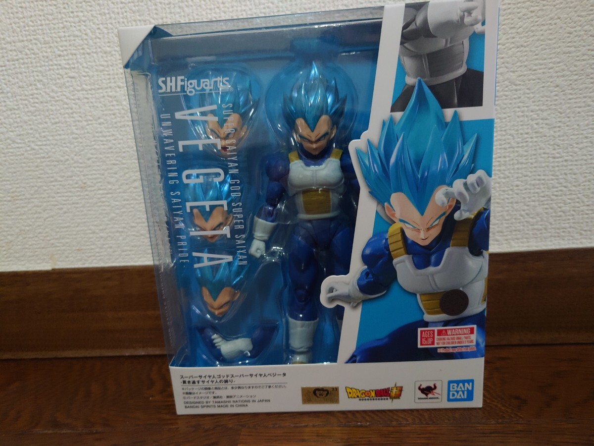 S.H.Figuart スーパーサイヤ人ゴッドスーパーサイヤ人 ベジータ 貫き通すサイヤ人の誇り 未開封　ドラゴンボール超 アクションフィギュア