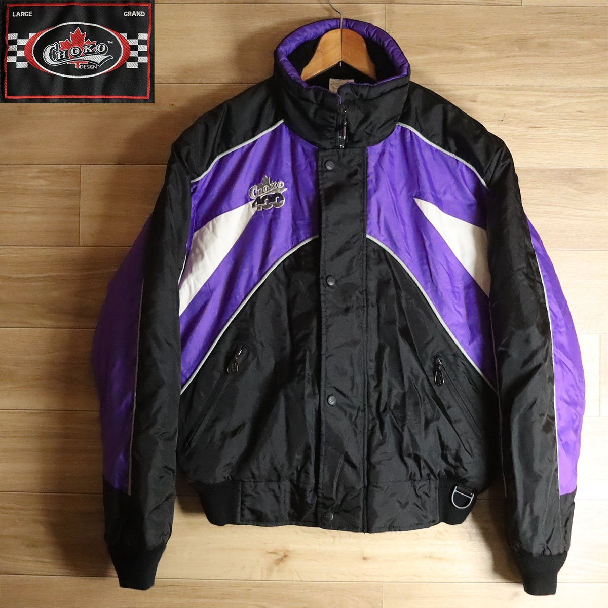 5J/Y5.9-2 カナダ古着 CHOKO 400 レーシングジャケット ナイロン 5J/Y5.9-2 カナダ古着 CHOKO 400 レーシングジャケット ナイロン