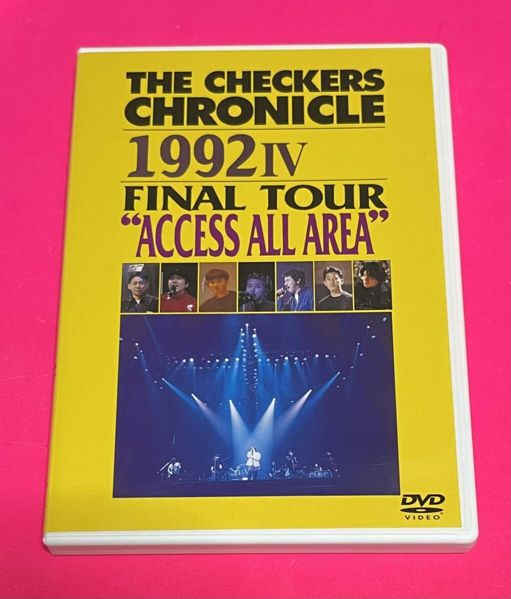 チェッカーズ DVD THE CHECKERS CHRONICLE 1992 Ⅳ FINAL TOUR ACCESS ALL AREA #1066