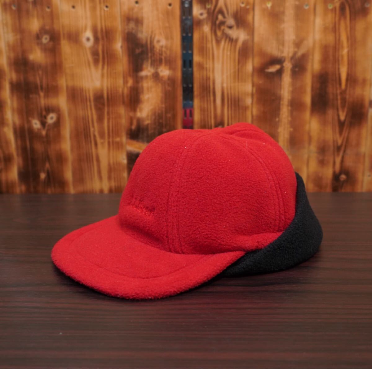 L.L.Bean フリース　耳付き　2way　キャップ　赤　L/XL /ヴィンテージ エルエルビーン　llbean 70s80s90s