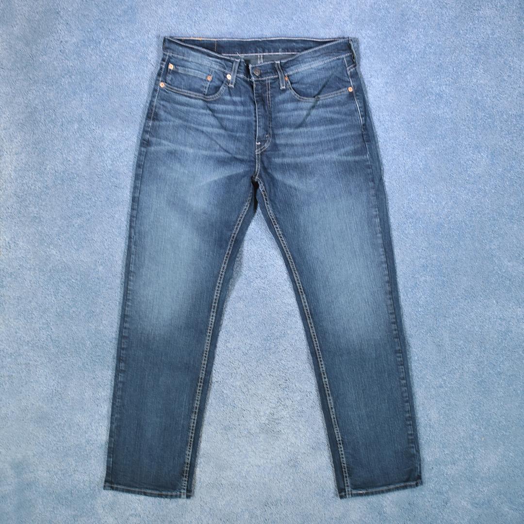 【送料無料】リーバイス 559 W34 紺 美品 デニム ジーンズ Gパン バギー ユーズド加工 ヒゲ フェード Levis Levi's メキシコ製 古着 EA9008