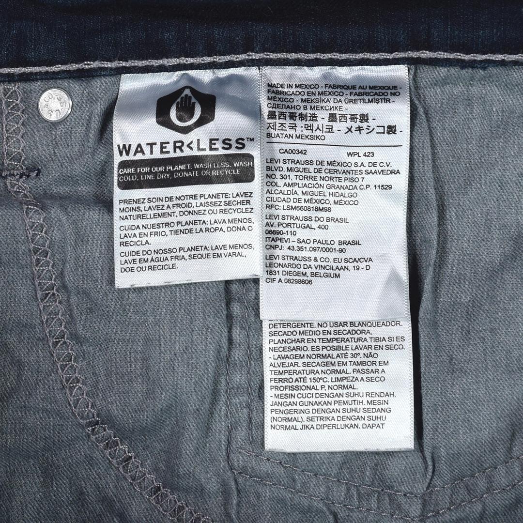【送料無料】リーバイス 559 W34 紺 美品 デニム ジーンズ Gパン バギー ユーズド加工 ヒゲ フェード Levis Levi's メキシコ製 古着 EA9008