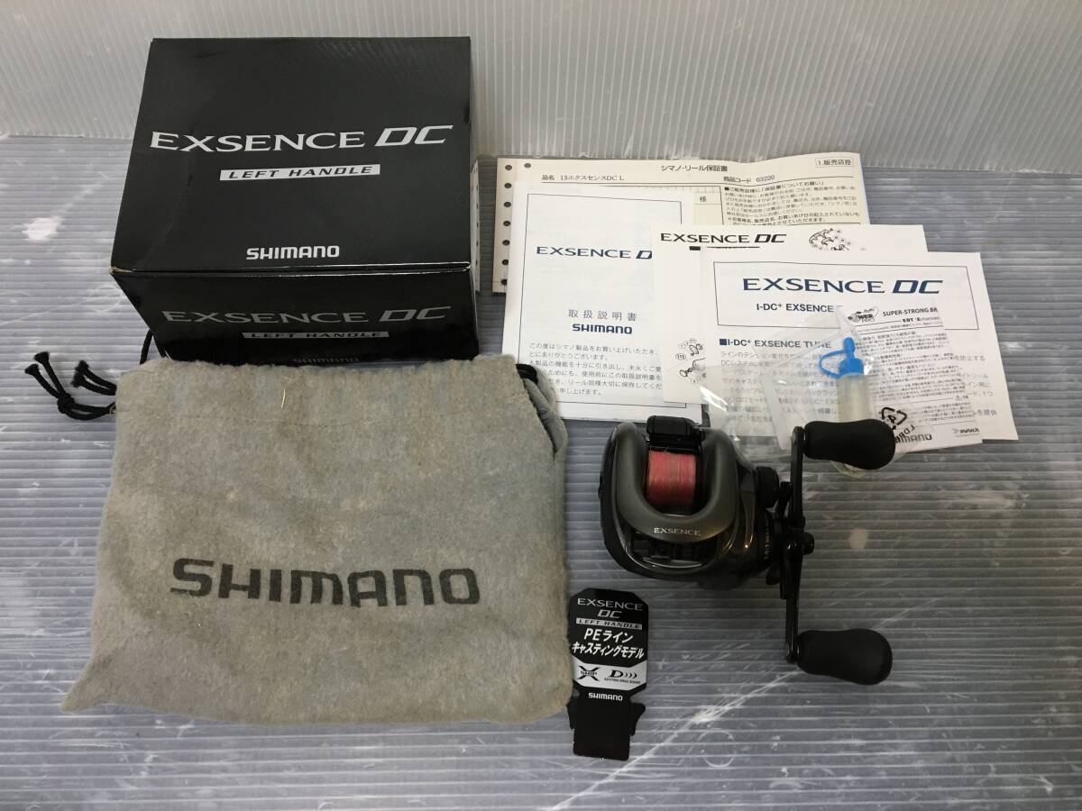 D106 釣具 リール シマノ SHIMANO エクスセンスDC EXSENSE DC LEFT HANDLE 左ハンドル PEラインキャスティングモデル ハンドル回転確認済