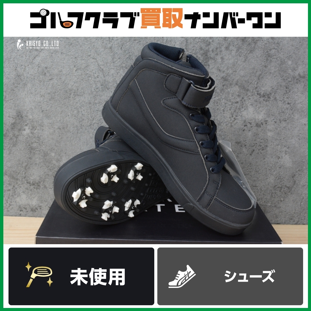 【2025年】エレガントファッションを上品に着 23.5cm】パーリーゲイツ 【未使用品 PEARLY ミドルカット 053-0992302 ネイビー 23.5㎝ ゴルフシューズ レディース GATES 23.5cm