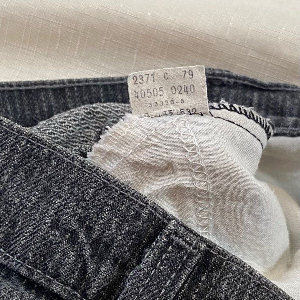 80s USA製 Levi's 40505 先染め ブラックストライプデニム