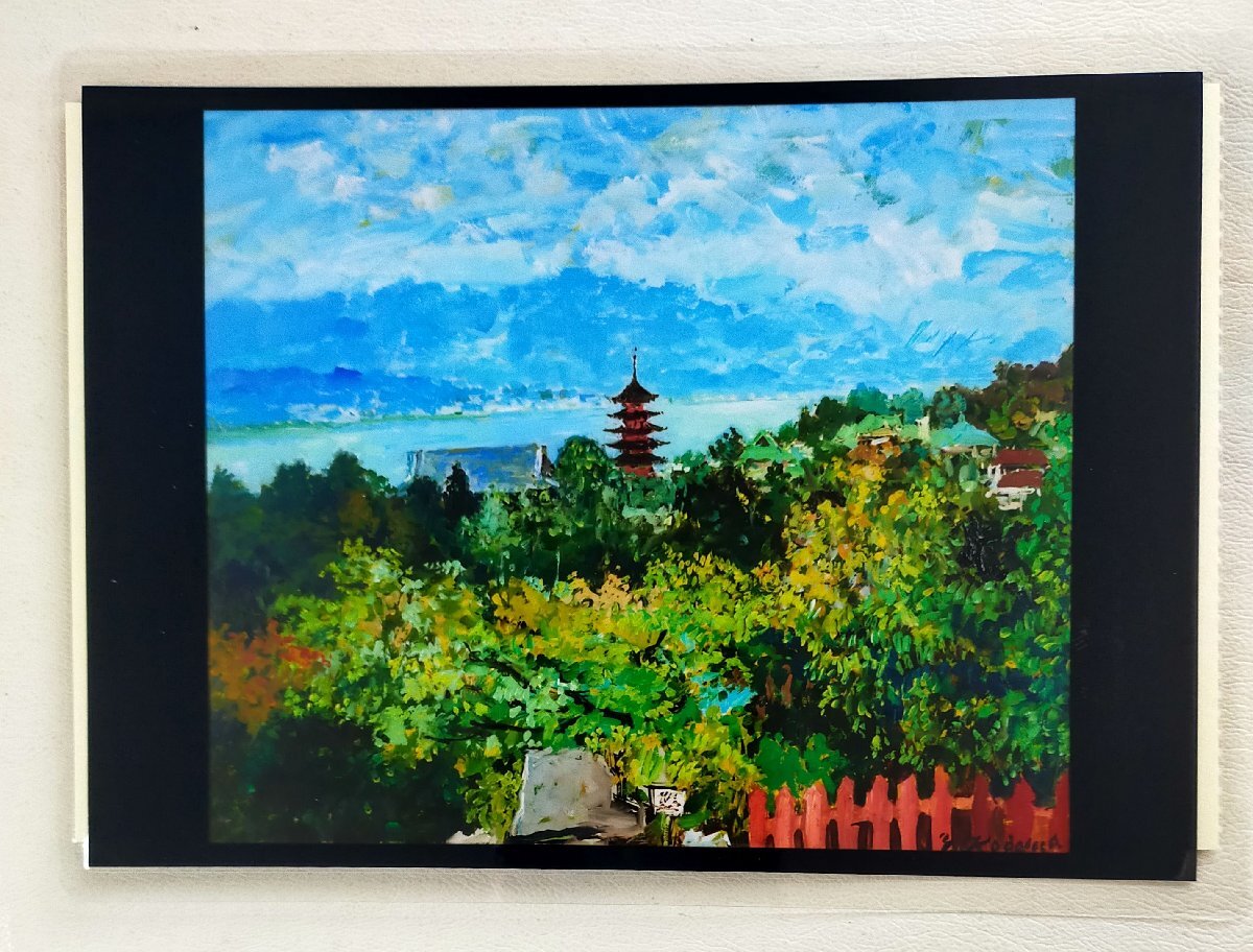 宇美】真作 児玉幸雄 新緑の宮島 五重塔 油彩10号 直筆サイン 宇美】真作 児玉幸雄 新緑の宮島 五重塔 油彩10号 直筆サイン
