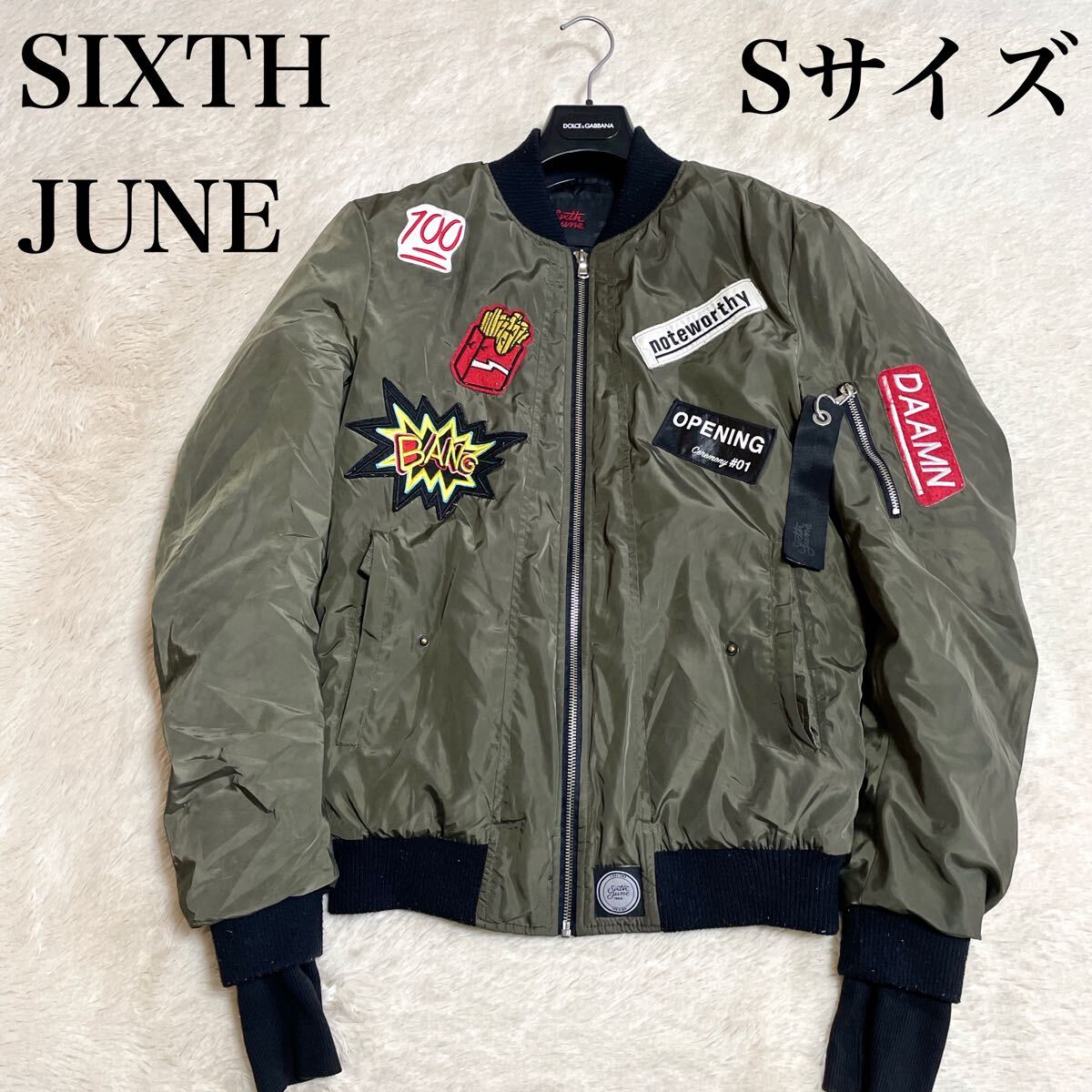 美品 SIXTH JUNE シックススジューン ワッペン MA1 ブルゾン 美品 SIXTH JUNE シックススジューン ワッペン MA1 ブルゾン