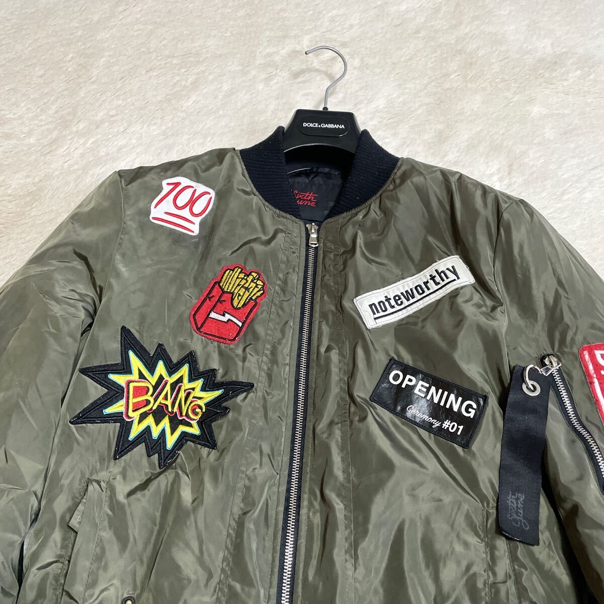 美品 SIXTH JUNE シックススジューン ワッペン MA1 ブルゾン 美品 SIXTH JUNE シックススジューン ワッペン MA1 ブルゾン