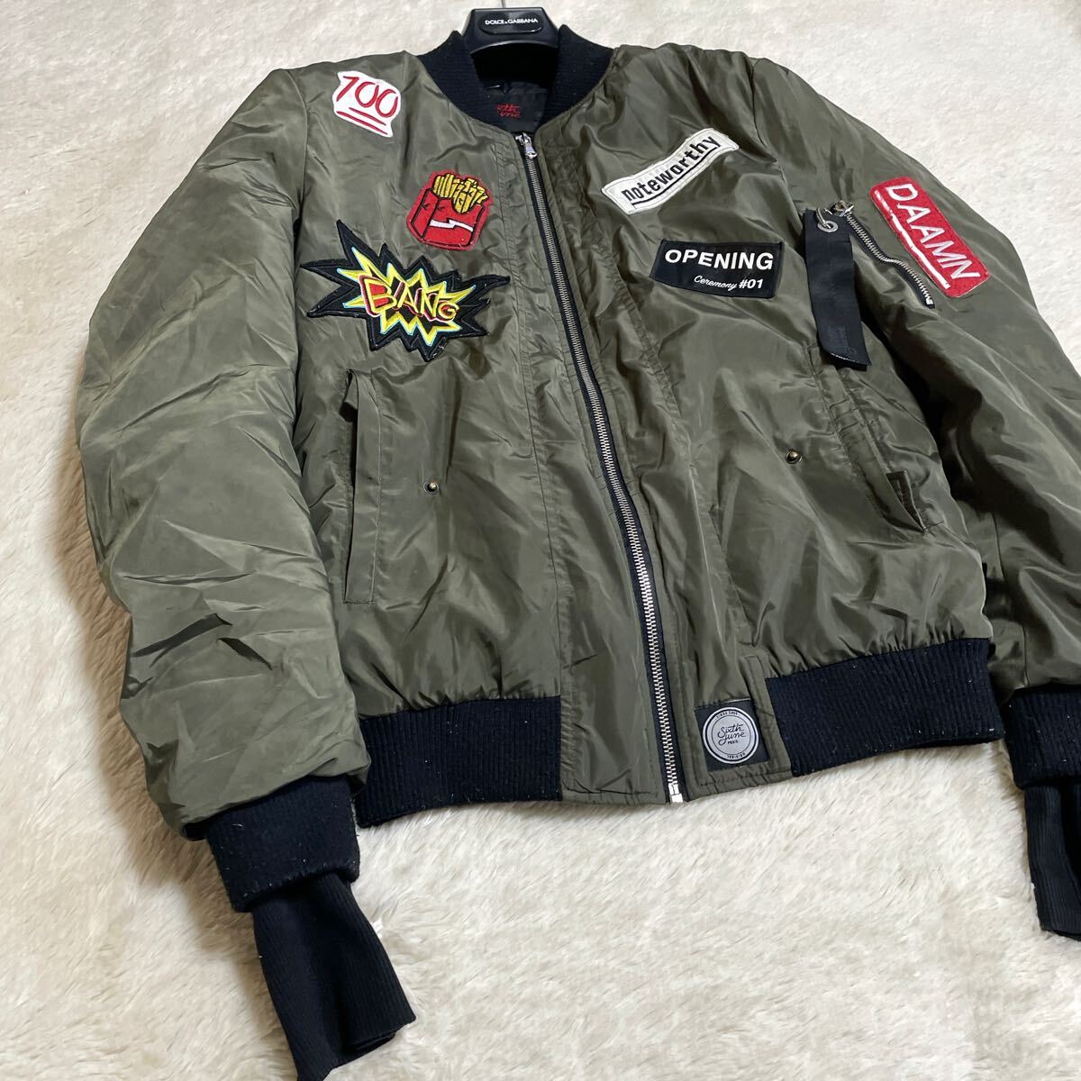 美品 SIXTH JUNE シックススジューン ワッペン MA1 ブルゾン 美品 SIXTH JUNE シックススジューン ワッペン MA1 ブルゾン