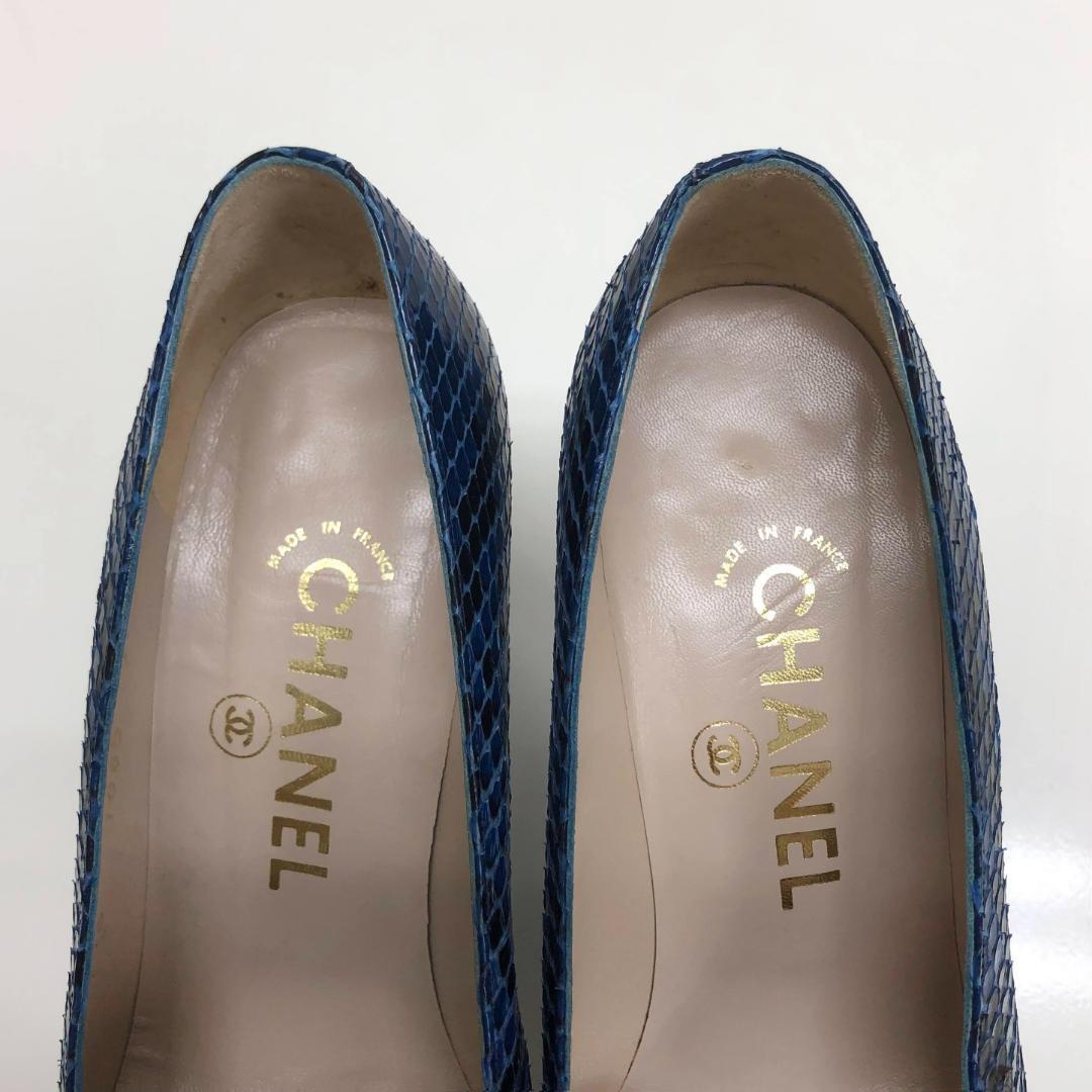 美品 CHANEL 96P パンプス ハイヒール パイソン サイズ37|Yahoo 美品 CHANEL 96P パンプス ハイヒール パイソン サイズ37|Yahoo
