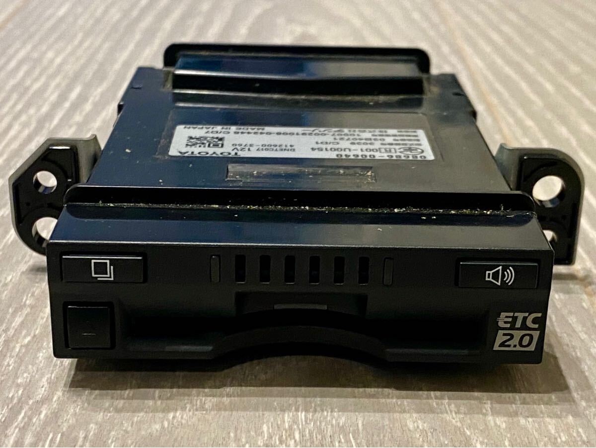 美品トヨタ純正ビルトインETC2.0 デンソー制 08686-00640 アンテナ分離型 管理番號2445