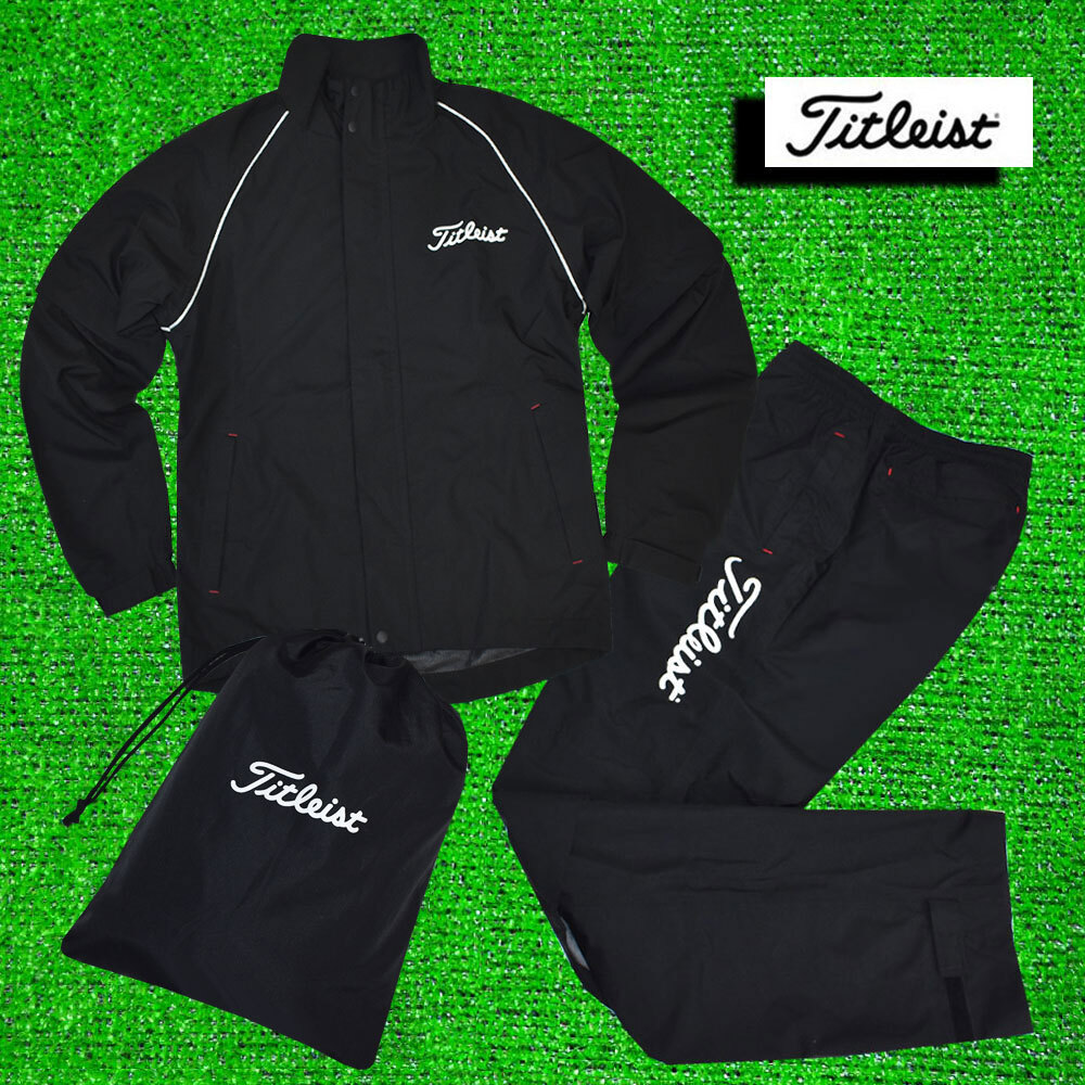 Titleist タイトリストゴルフ 防風レインスーツ【ブラック/LL】新品！