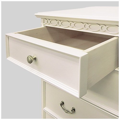 【開梱設置】フルールWH ハイチェスト90 箪笥 タンス リビング おしゃれ 猫脚 クラシック アンティーク系 東海家具_画像2