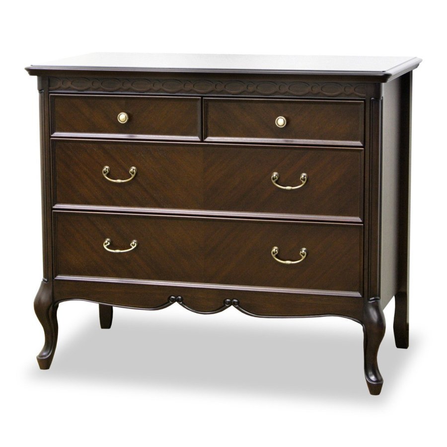 【開梱設置】フルールDM チェスト85 タンスカウンター 猫脚 東海家具 クラシック アンティーク 英国 おしゃれ ブラウン_画像1