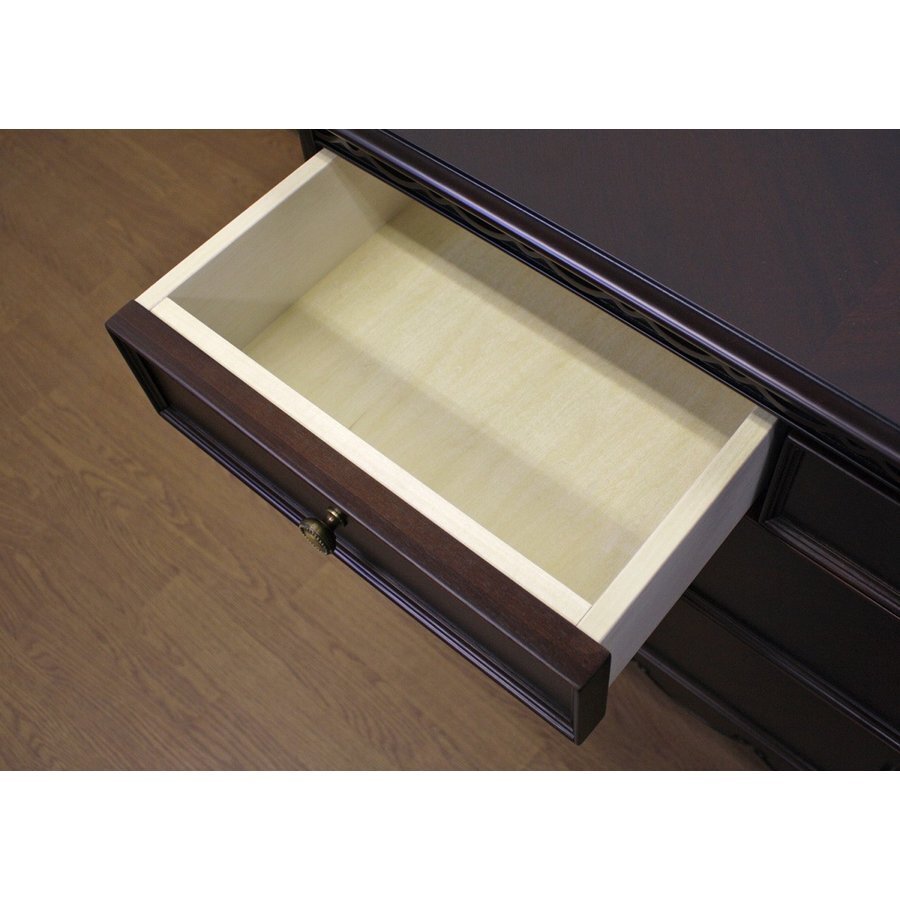 【開梱設置】フルールDM チェスト85 タンスカウンター 猫脚 東海家具 クラシック アンティーク 英国 おしゃれ ブラウン_画像6