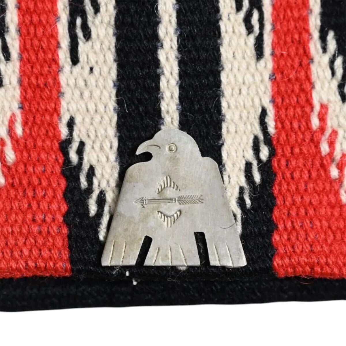  супер редкий!VTG 1940'S OLD BLACK CHIMAYO PURSE T-BIRD NAVAJO NATIVE AMERICAN USA MADE Vintage черный chimayo perth Thunderbird Navajo 
