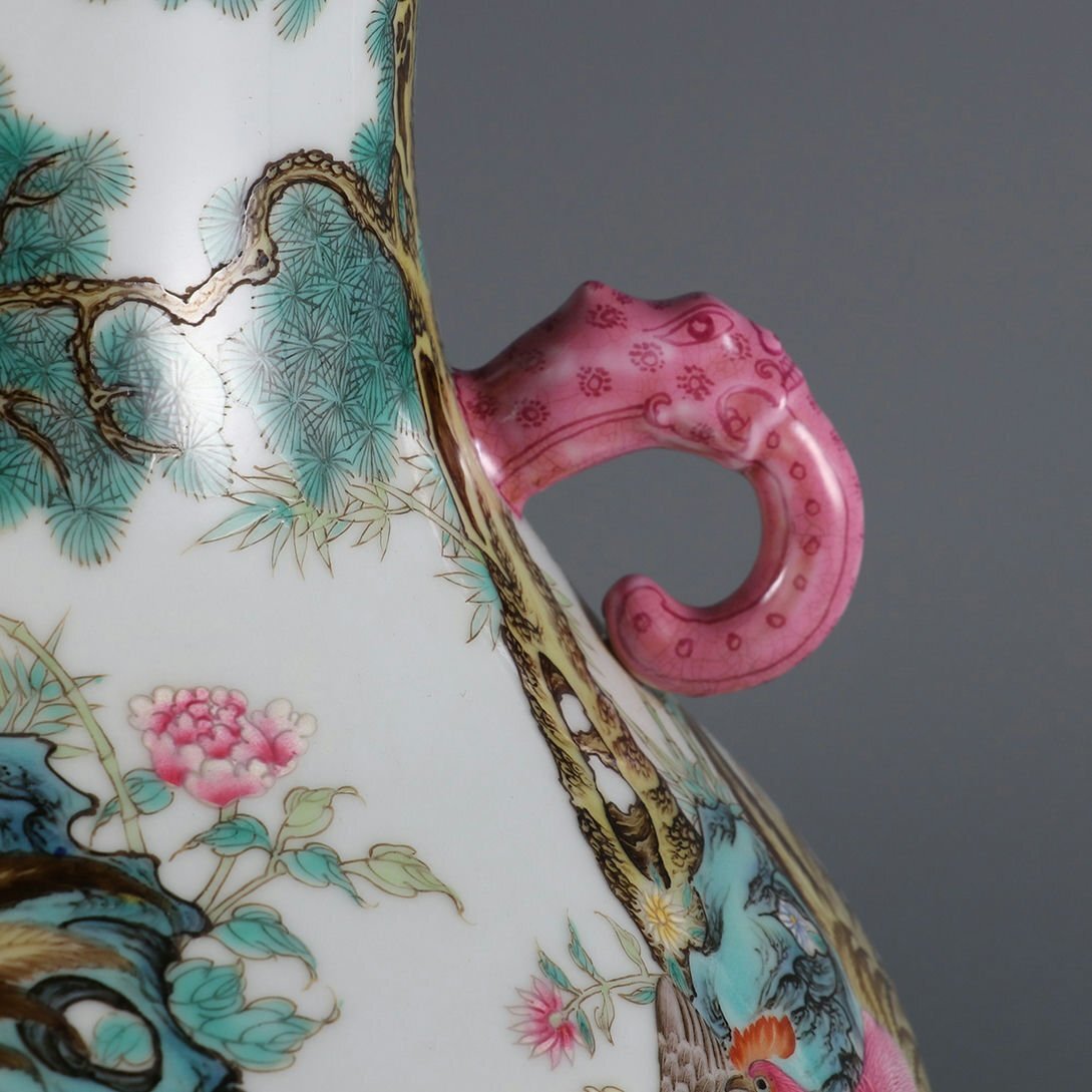 □観心・時代旧蔵□R475清時代 乾隆年製 金地百花不 □観心・時代旧蔵□R475清時代 乾隆年製 金地百花不