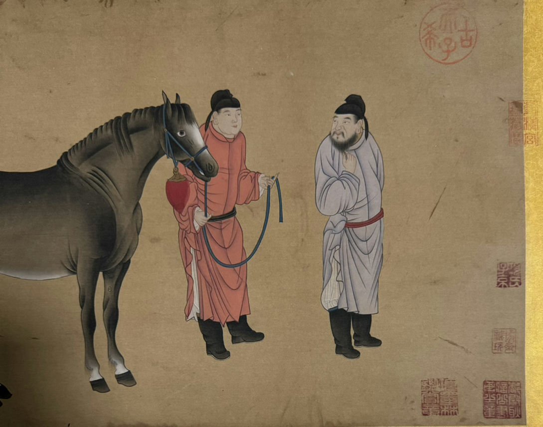 □観心・時代旧蔵□C227『中国古画』元代画家趙孟フ 人馬図卷 □観心・時代旧蔵□C227『中国古画』元代画家趙孟フ 人馬図卷