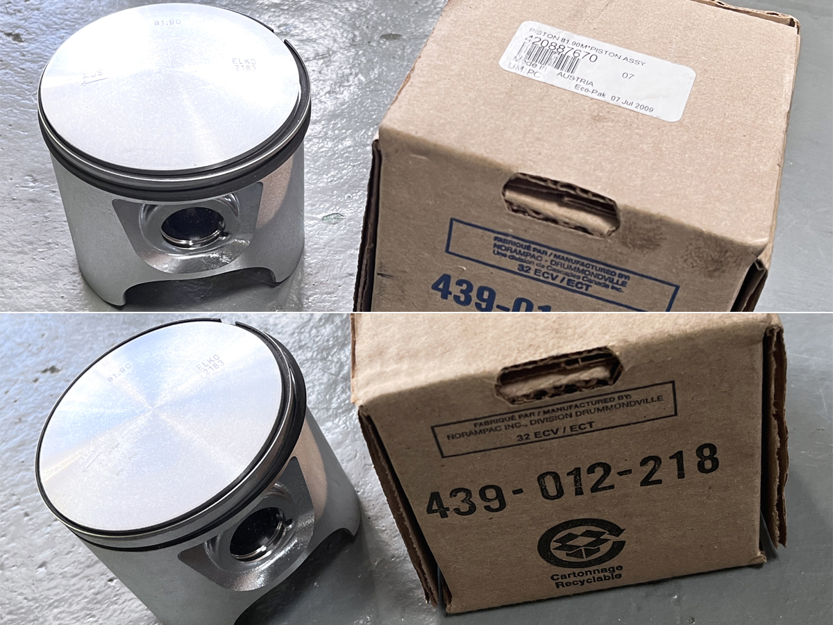 ☆未使用品☆ SEADOO 420887670 純正 ピストン 81.90mm 2個セット 97年~02年 GTI/GTS/HX/SP シードゥー PISTON-ASSY