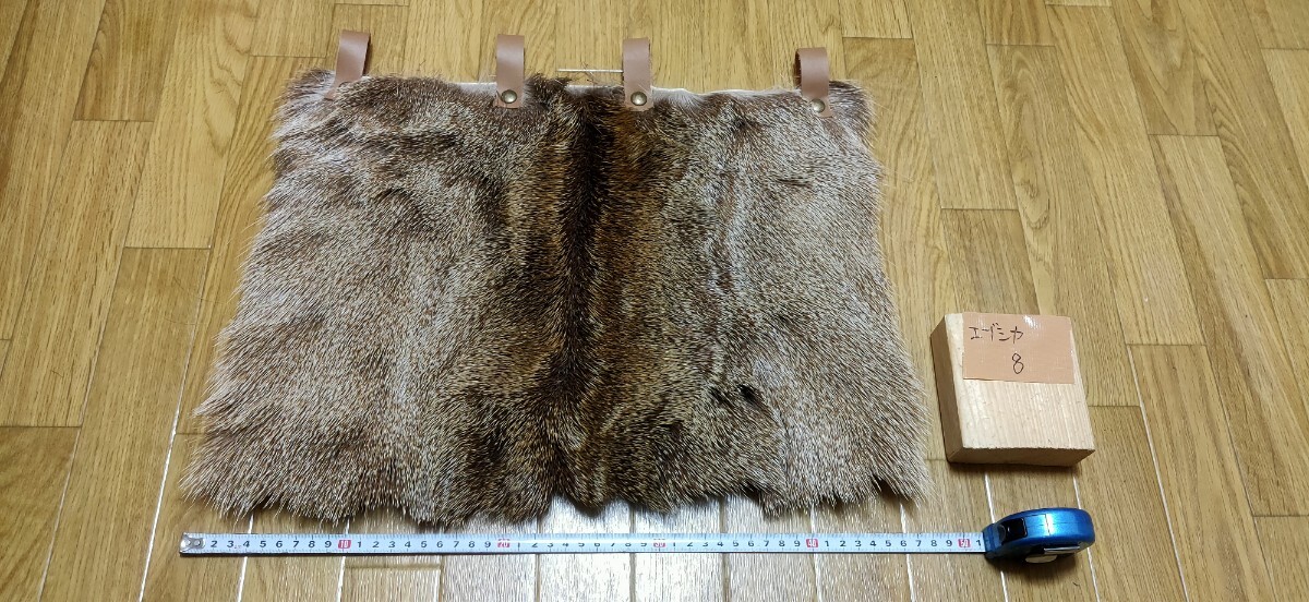 ●マタギ●エゾシカの尻皮（8） 蝦夷鹿 エゾジカ 蝦夷シカ 尻当て 尻あて (鹿 熊 腰あて 腰当て 腰皮 引敷 毛皮 MATAGI ヒップガード