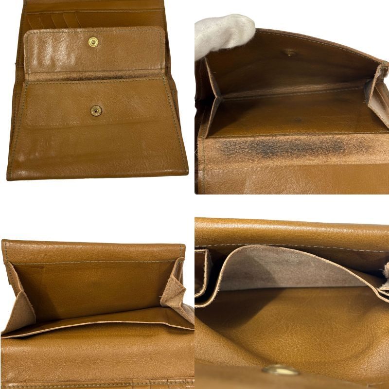 IL BISONTE イルビゾンテ 三つ折り財布 ブラウン レザー 財布 メンズ 本體のみ 【中古】 52412K124