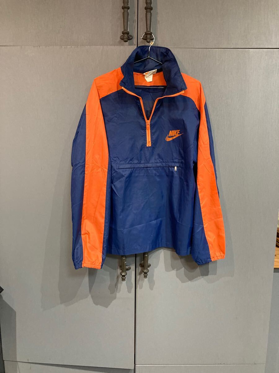 最適な材料 希少70's オレンジタグ NIKE ナイキ プルオーバージャケット/USA ナイロン