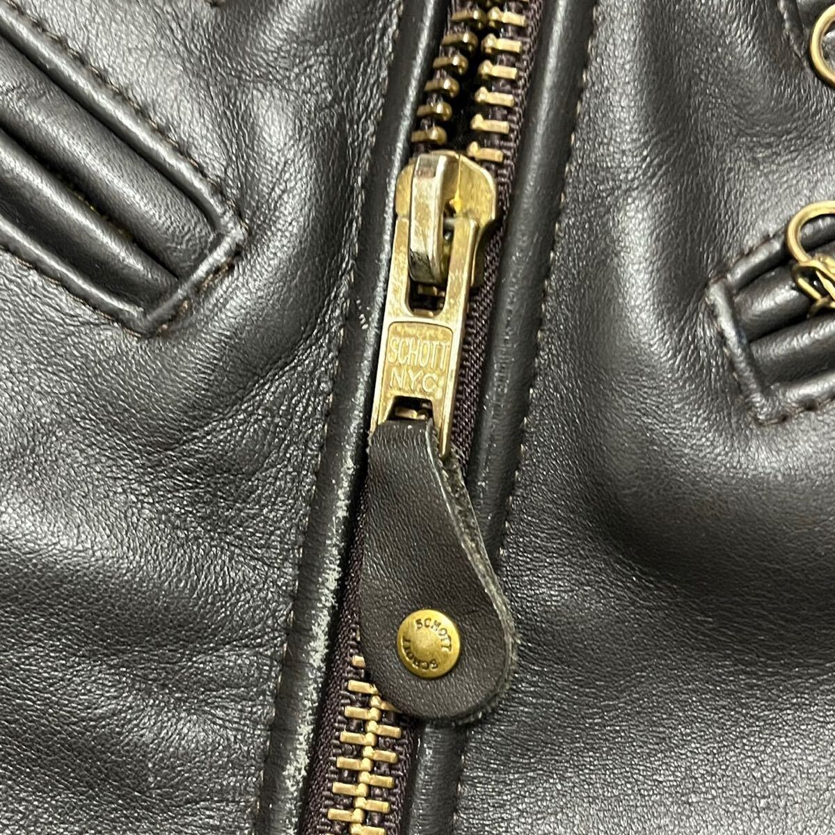 k554 美品 アメリカ 制 schott 686 レザー シングル ライダース ジャケット 32 ブラック 黒 ショット usa 里 キルティング USA black 