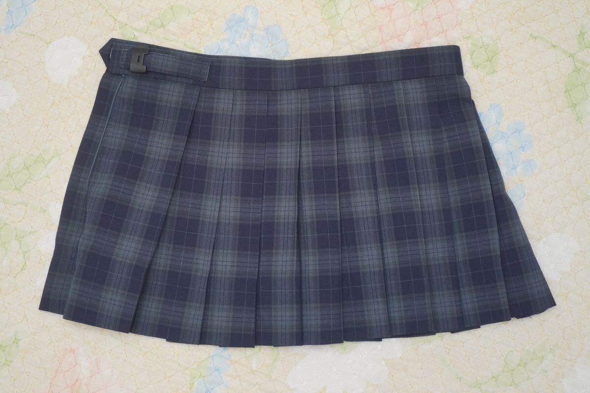 高校 中学 制服 ミニスカート 青チェック W68-26 夏