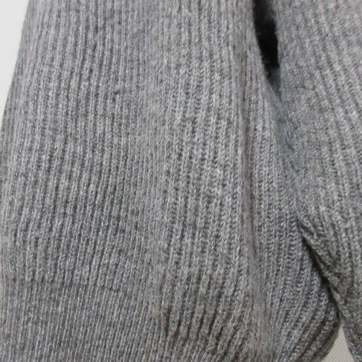 BEAMS ビームス グレー クルーネック ケーブルウールニット M BEAMS ビームス グレー クルーネック ケーブルウールニット M