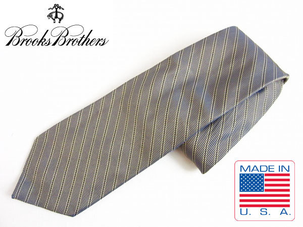 【BROOKS BROTHERS】USA製/ブルックスブラザーズ/レジメンタル/ネクタイ/ストライプ/D135