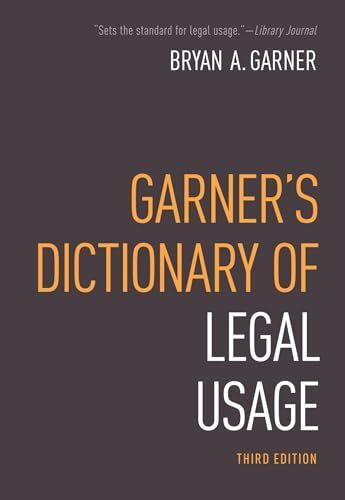 洋書 [A12141363]Garner's Dictionary of Legal Usage