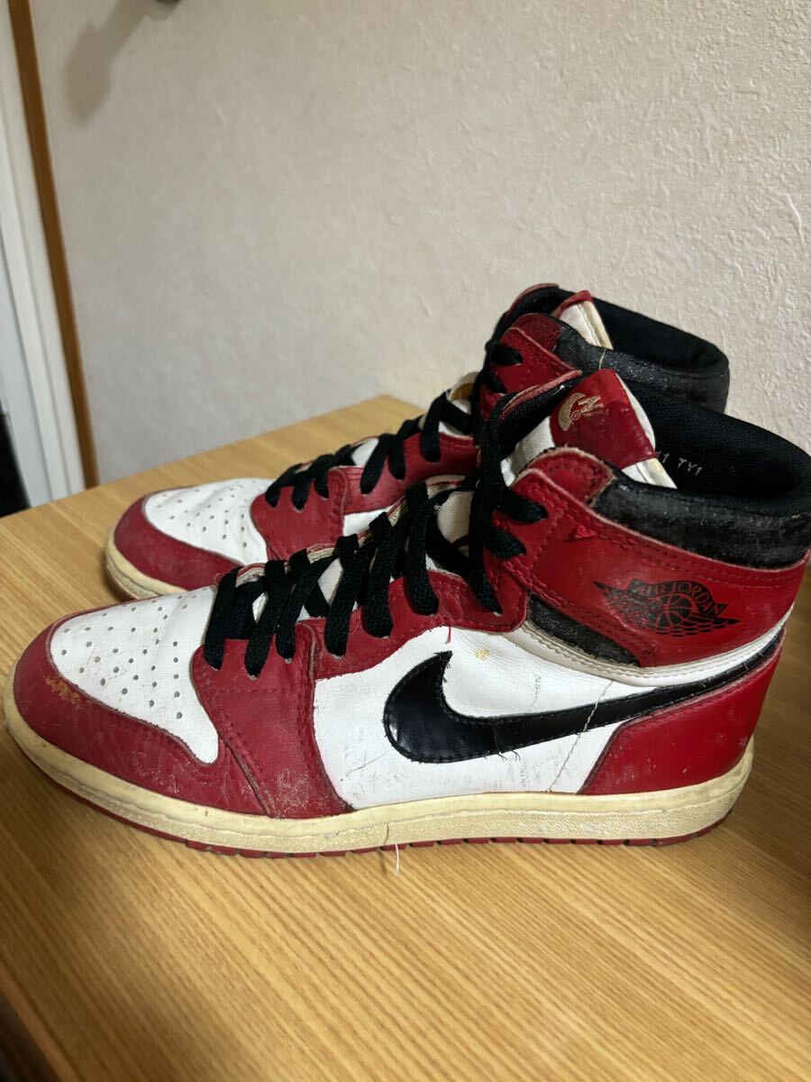85年製 当時物 オリジナル ナイキ NIKE エアジョーダン1 AJ1 黒 85年製 当時物 オリジナル ナイキ NIKE エアジョーダン1 AJ1 黒