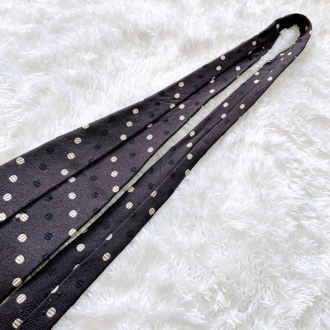 【極美品】GIORGIO ARMANI ネクタイ ドット柄 シルク N-0086