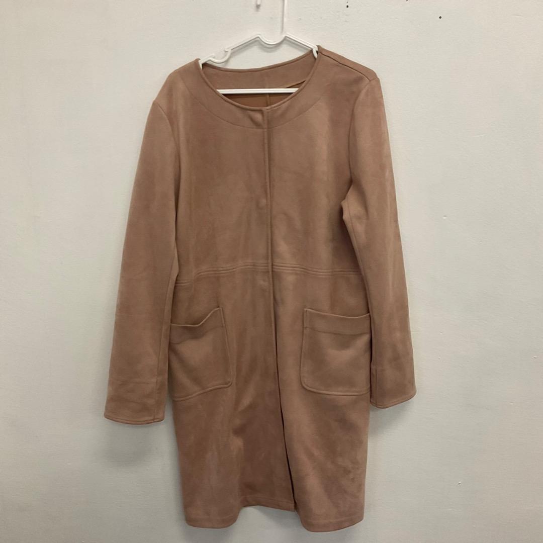 CLASSA ロングコート　LL ピンク　大人コーデ　ポリエステル　C565