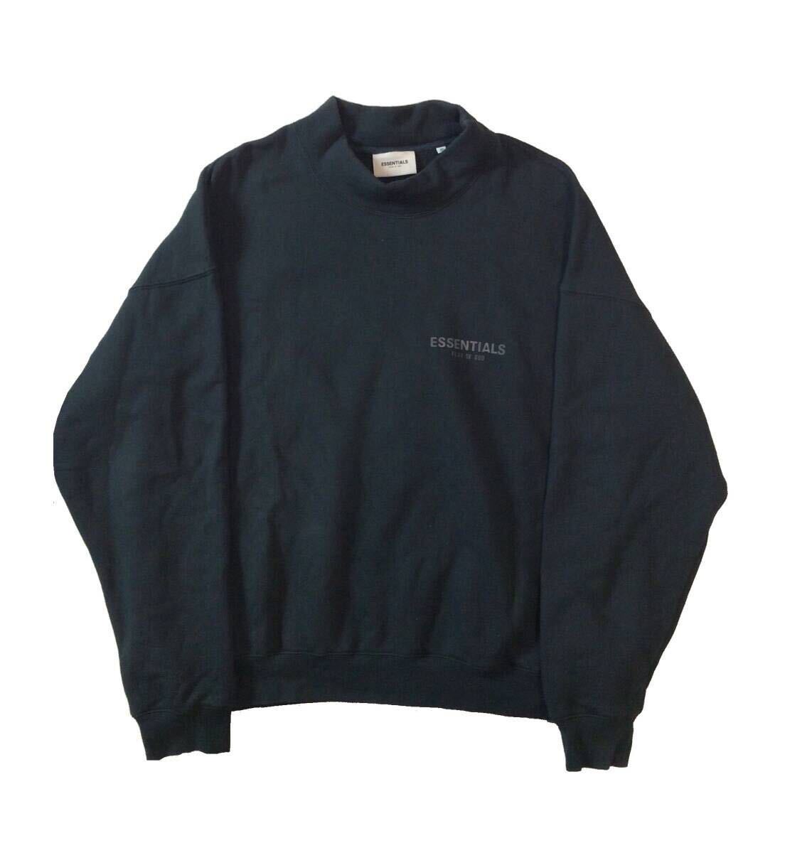 ESSENTIALS FEAR OF GOD エッセンシャルズ フィアオブゴッド スウェット トレーナー モックネック ブラック 黒 メンズ XL