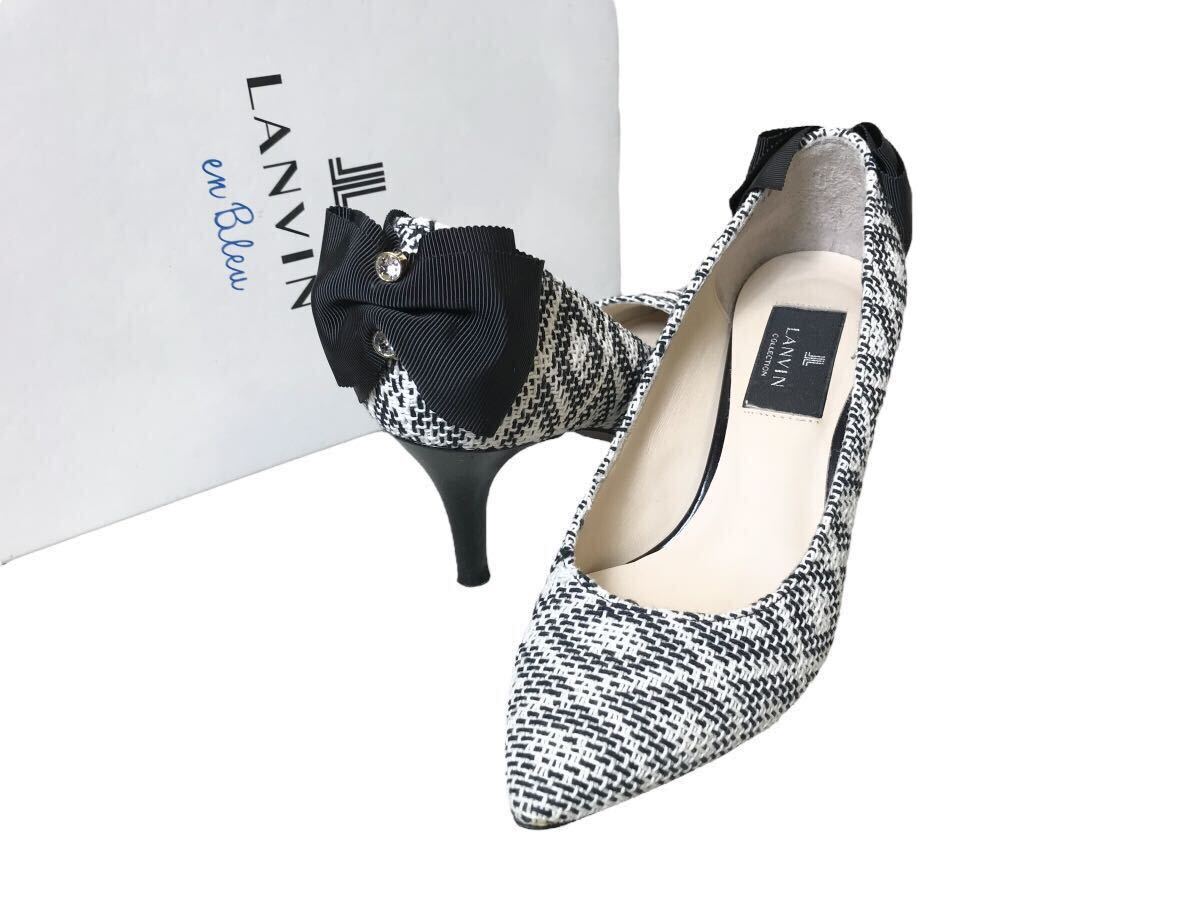 (D) LANVIN COLLECTION ランバン リボン パンプス 22.5 (ma)