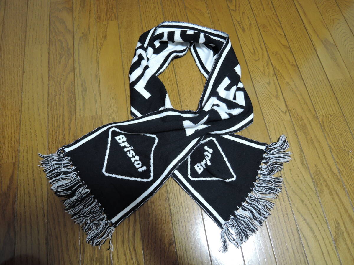 // F.C.Real Bristol エフシーレアルブリストル マフラー 黒 FCRB BRISTOL ロゴ LOGO サポータータオル