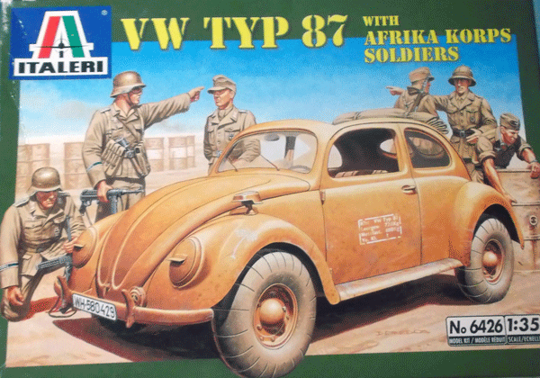 イタレリ/1/35/ドイツ陸軍フォルクスワーゲンtype87+アフリカ軍団歩兵６体/未組立品