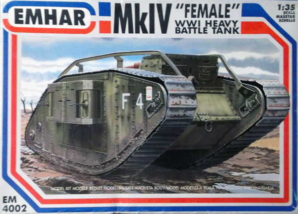 EMHAR/1/35/第一次世界大戦イギリス陸軍マークⅣ菱形戦車雌型/未組立品