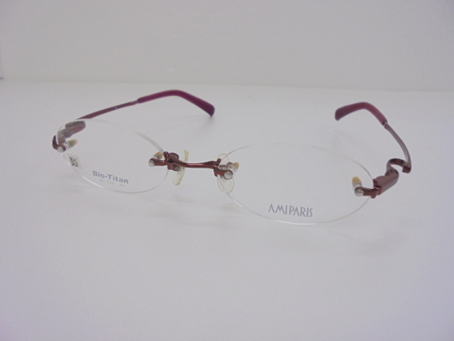 【KCM】glas-108★展示品★【AMIPARIS/アミパリ】メガネフレーム リムレス フチなし　TR-308　48□18-143　チタン　眼鏡/めがね　日本制