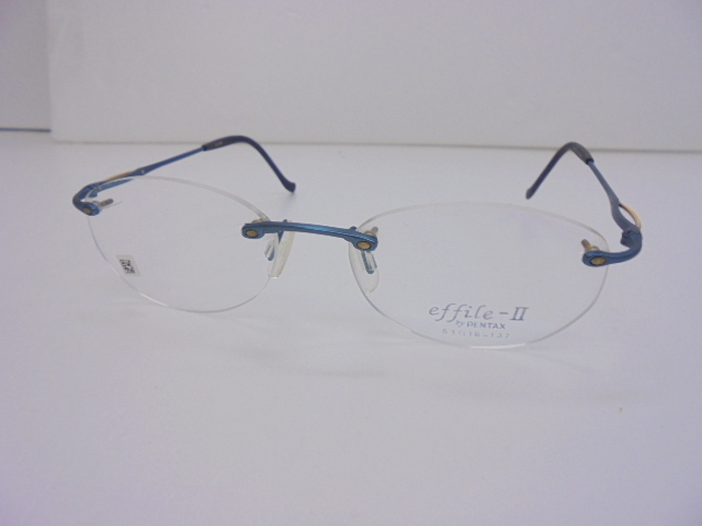 【KCM】glas-154★展示品★【effile-II by PENTAX】メガネフレーム リムレス フチなし　51□16-137　Ti-P　眼鏡/めがね　日本製_画像2