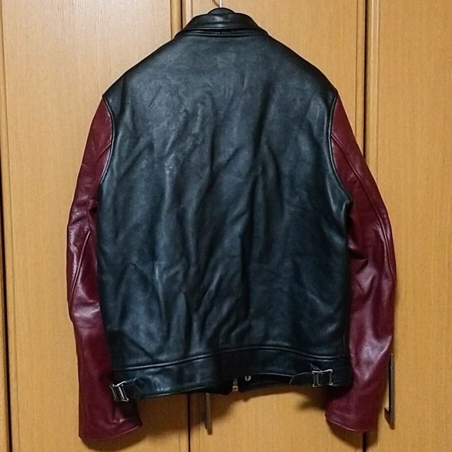 666 Leather Wear シングルライダースジャケット MY WAYMAN バイカラー 38 lewis leathers ルイスレザー ドミネーター トリプルシックス