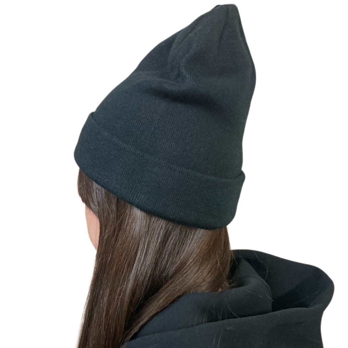 新品未使用 ナイキメタルロゴ ニットキャップ 黒 男女兼用 ピーク ビーニー 国内正規品 NIKE ブラック ニット帽 HF6630 直営店購入品_画像5