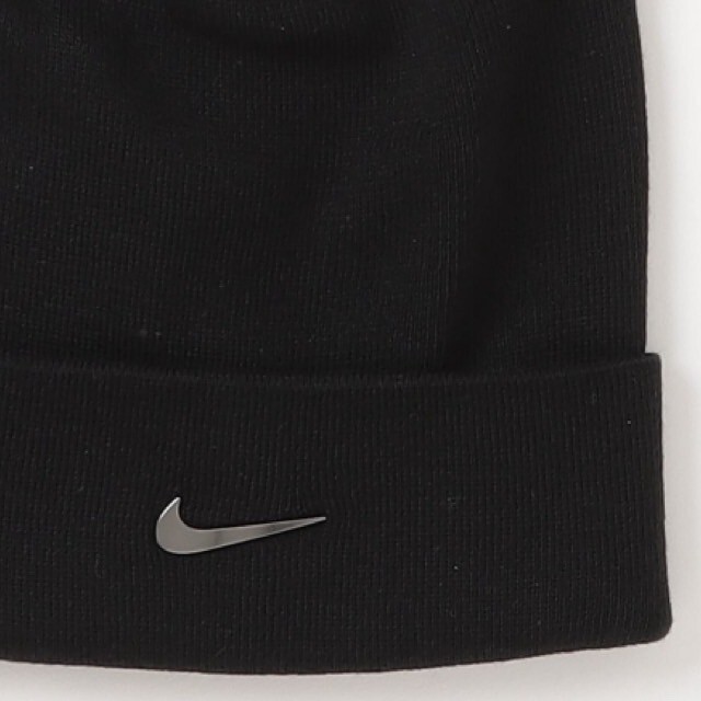 新品未使用 ナイキメタルロゴ ニットキャップ 黒 男女兼用 ピーク ビーニー 国内正規品 NIKE ブラック ニット帽 HF6630 直営店購入品_画像3