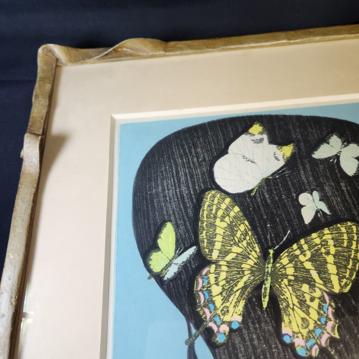池田修三「ぎふちょう」木版画 真作保証 1点摺り貴重 1974年 池田修三「ぎふちょう」木版画 真作保証 1点摺り貴重 1974年
