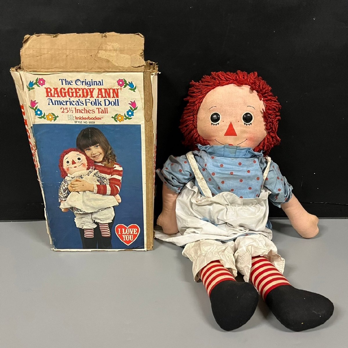 knickerbocker ニッカーボッカー社 The Original RAGGEDY ANN America's Folk Doll 人形 ぬいぐるみ 251/2 全長約60cm　120302w/T8（80）