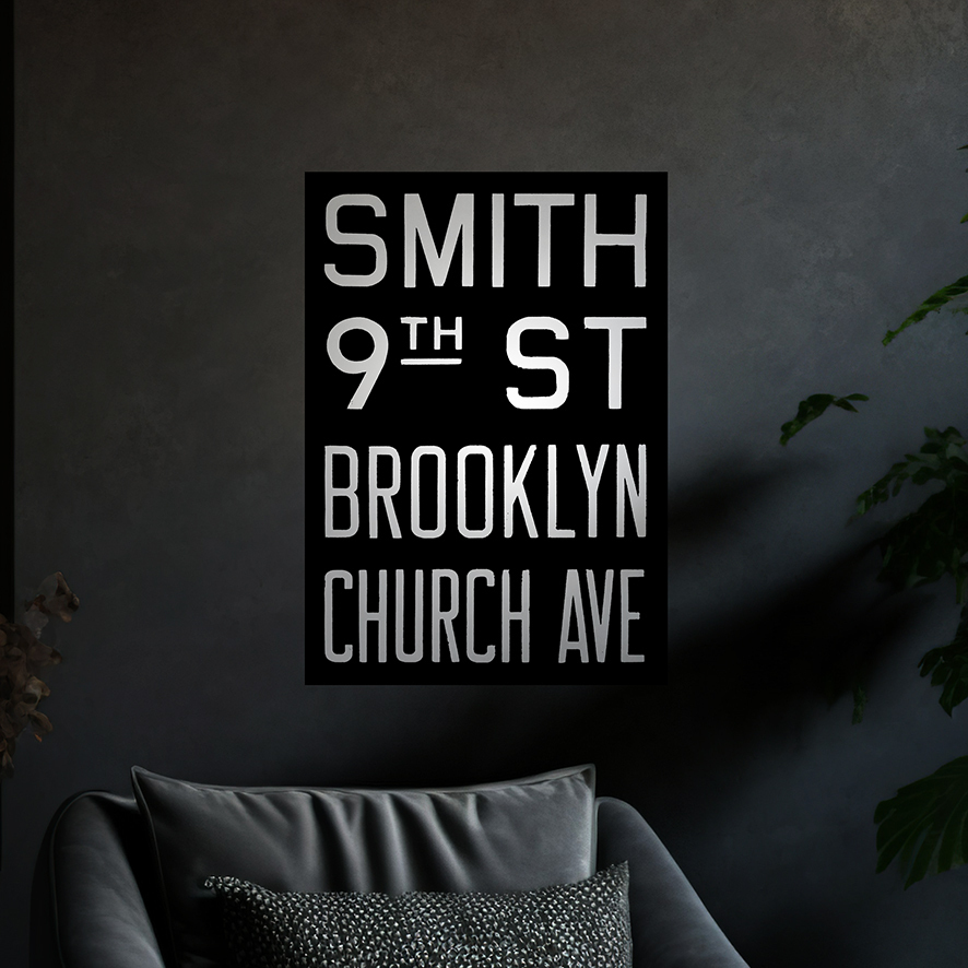 A2 постер NY SUBWAY NEW YORK земля внизу металлический ba slow ru автограф Brooke Lynn стиль Cafe интерьер in пыль настоящий America Vintage 