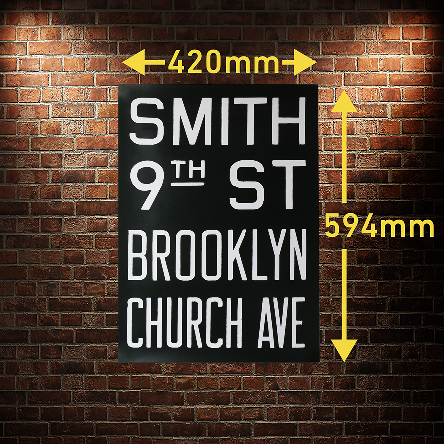 A2 постер NY SUBWAY NEW YORK земля внизу металлический ba slow ru автограф Brooke Lynn стиль Cafe интерьер in пыль настоящий America Vintage 