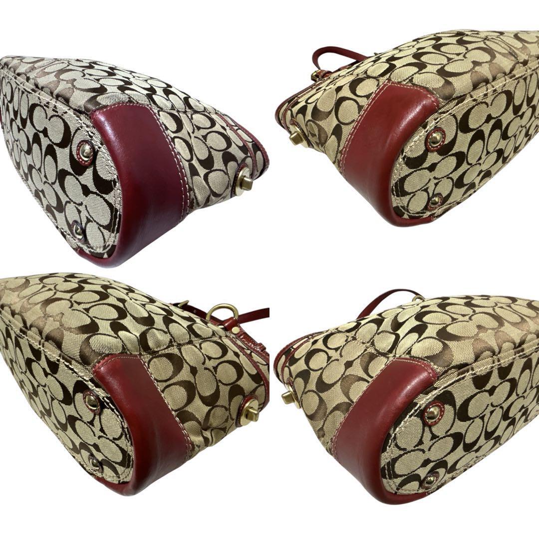 良品 COACH コーチ ターンロック A4 大容量 シグネチャー 良品 COACH コーチ ターンロック A4 大容量 シグネチャー
